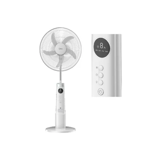Midea Re-Chargeable Fan/18 Inch/9 Speed - White